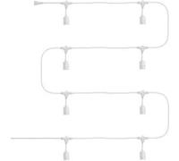 TechBrey Guirlande Extérieure avec 8 Douilles E27 5.5m Blanche IP65 Blanc Blanc G