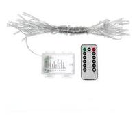 TechBrey Guirlande LED Extérieure à Piles pour Parasol 2m 3000K Blanc chaud Transparent G