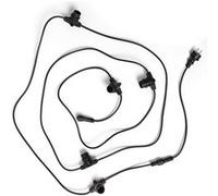 TechBrey Guirlande LED Extérieure avec 5 Douilles B22 5m Noir IP44 Noir Noir