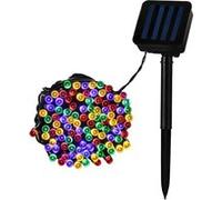 TechBrey Guirlande LED Extérieure Solaire Câble 12m 3000K Blanc chaud Noir G