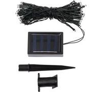 TechBrey Guirlande LED Extérieure Solaire Lasan 4m 3000K Blanc chaud Noir G