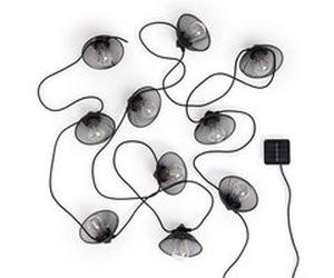 TechBrey Guirlande Solaire Extérieure d'Ampoules LED Kodos 6.5m 3000K Blanc chaud Noir G