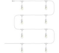 TechBrey Kit Guirlande Waterproof 5.5m Blanche + 8 Ampoules LED E27 Filament 4W 4000K Blanc neutre Blanc G