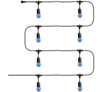 TechBrey Kit Guirlande Waterproof 5.5m Noire + 8 Ampoules LED E27 G45 3W de Couleurs Blanc Multicolore G