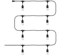 Kit Guirlande Waterproof 5.5m Noire + 8 Ampoules LED E27 G45 3W de Couleurs Blanc