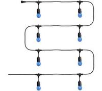 Kit Guirlande Waterproof 5.5m Noire + 8 Ampoules LED E27 G45 3W de Couleurs Jaune
