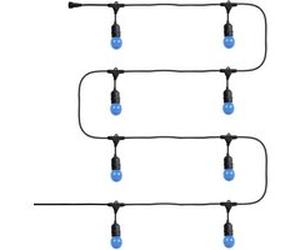TechBrey Kit Guirlande Waterproof 5.5m Noire + 8 Ampoules LED E27 G45 3W de Couleurs Jaune Multicolore G