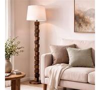 TechBrey Lampadaire Bois Dagmar Blanc Blanc