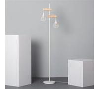 TechBrey Lampadaire Bois et Aluminium Monah Blanc Blanc G