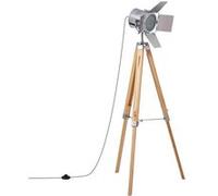 TechBrey Lampadaire Bois et Métal Bioskop Argenté Argenté G