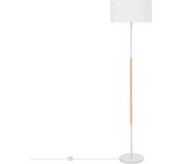 TechBrey Lampadaire Bois et Métal Silinda Blanc Blanc G