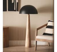 TechBrey Lampadaire Bois Kuttala Noir Noir