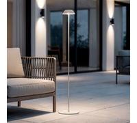 TechBrey Lampadaire LED Portable Extérieur avec Batterie USB Rechargeable Métal Hoima Beige Beige
