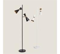 TechBrey Lampadaire Métal 2 Spots Jigger Blanc Blanc