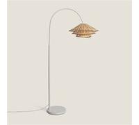 Lampadaire Métal Et Bambou Ailén Blanc