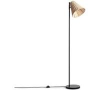 TechBrey Lampadaire Métal et Rotin Cesto Noir Noir G