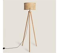 TechBrey Lampadaire Rotin et Bois Adirane Naturel Naturel G
