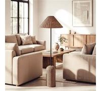 TechBrey Lampadaire Rotin Nara S Brun Brun