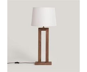 TechBrey Lampe à Poser Bois Abner Naturel Naturel G