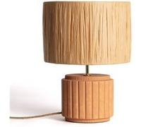 TechBrey Lampe à Poser Céramique et Raphia Kinney Terre cuite Terre cuite G