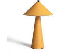 TechBrey Lampe à Poser LED 3W Portable Cuir et Métal avec Batterie USB Rechargeable Nhalma Jaune