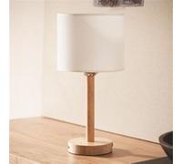 LEDKIA LIGHTING Lampe à Poser LED Bois 1W Portable avec Batterie USB Rechargeable Folgosa Naturel