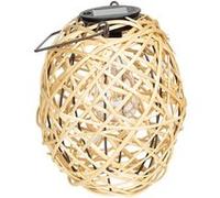 Lampe à Poser LED Extérieure Solaire Rotin Baihar Naturel 200 mm