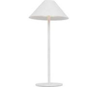 LEDKIA LIGHTING - Lampe à Poser LED 3W Portable | Batterie Rechargeable USB-C | Design Moderne en Prisme | Éclairage 240 lm | Pour Intérieur et Extérieur, Blanc, Métal