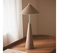 TechBrey Lampe à Poser LED Portable Cuir et Métal avec Batterie USB Rechargeable Tyu Tule Jaune Jaune G