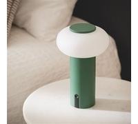 TechBrey Lampe à poser LED portable extérieur métal avec batterie rechargeable Katse Vert Vert G