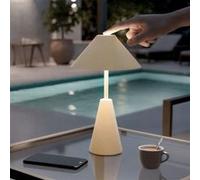 TechBrey Lampe à Poser LED Portable Extérieure Métal avec Batterie Rechargeable Chamle Brun Brun
