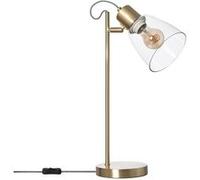 TechBrey Lampe à Poser Métal et Verre Shirley Doré 230 mm Doré