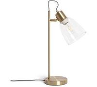 TechBrey Lampe à Poser Métal et Verre Shirley Doré 230 mm Doré