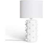 LEDKIA LIGHTING Lampe à Poser Résine et Textile Bally Blanc