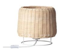 TechBrey Lampe à Poser Rotin Gondia Naturel 230 mm Bois