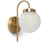 TechBrey Lampe Murale Extérieur en Métal et Verre Rafha Doré 220 mm Doré G