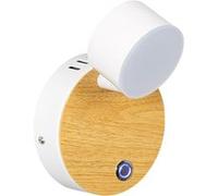 TechBrey Lampe Murale LED Métal 5W Serifos avec Interrupteur Blanc Blanc G