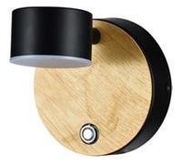 TechBrey Lampe Murale LED Métal 5W Serifos avec Interrupteur Noir Noir G