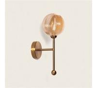 TechBrey Lampe Murale Métal et Verre Abbie Gris Fumée Gris Fumée