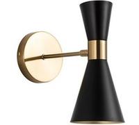 LEDKIA LIGHTING - Applique Murale Métal Jigger | Design Rétro Épuré | Compatible Ampoule E27 | Usage Intérieur IP20 | Aluminium Durable, Noir