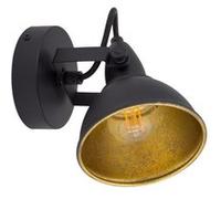 TechBrey Lampe Murale Orientable Aluminium Emer 1 Spot Noir Noir Noir G