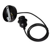 TechBrey Lampe Suspendue Câble Textile Naturel Noir Naomie Noir Noir G
