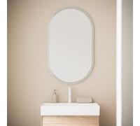 TechBrey Miroir Salle de Bain avec Éclairage LED Anti-buée 100x60 cm Ona Sélectionnable (chaud-neutre-froid) Argent