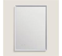 TechBrey Miroir Salle de Bain avec Éclairage LED Anti-buée 80x60 cm Maia Sélectionnable (chaud-neutre-froid) Argent
