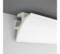 LEDKIA LIGHTING Moulure Corniche 2m pour 2 Rubans LED ARCOS 85 Blanc | Éclairage décoratif indirect | Installation facile