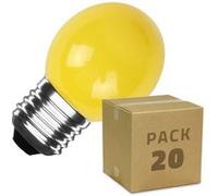 TechBrey Pack 20 Ampoules LED E27 3W 300 lm G45 Monochrome Rouge Rouge G