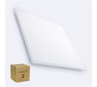 TechBrey Pack de 2 Panneaux LED 60x60 cm 40W 4000lm 6500K LIFUD Blanc froid Lot de 2 Blanc