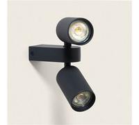 TechBrey Plafonnier Aluminium Aritz 2 Spots Noir Noir