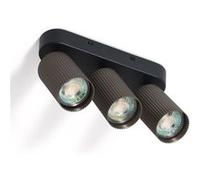 TechBrey Plafonnier Aluminium Aritz 3 Spots Noir Noir G