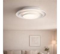 TechBrey Plafonnier LED 20W Rond Métal Ø300 mm CCT Sélectionnable Telmor Blanc Blanc